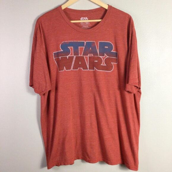 Classic Star Wars Logo T Shirt Red oversized May 4 2XL XXL - Picture 1 of 4